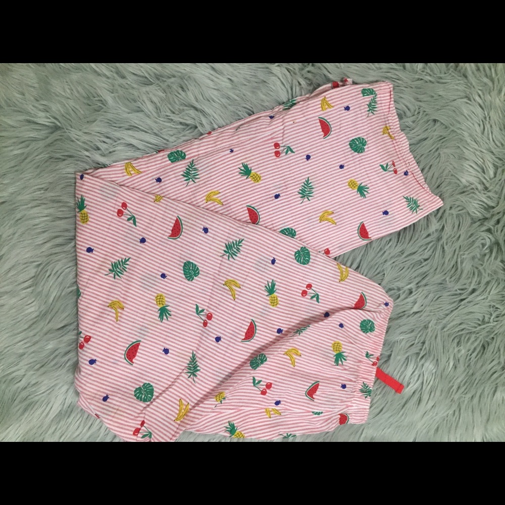 Fruit Print Linen Pajamas
